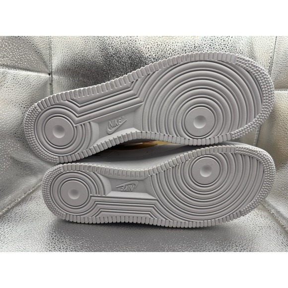 Size 10.5 Nike Air Force 1 Drew League‎ Low Mens White Gold Sneaker AA4083-102 main image 4